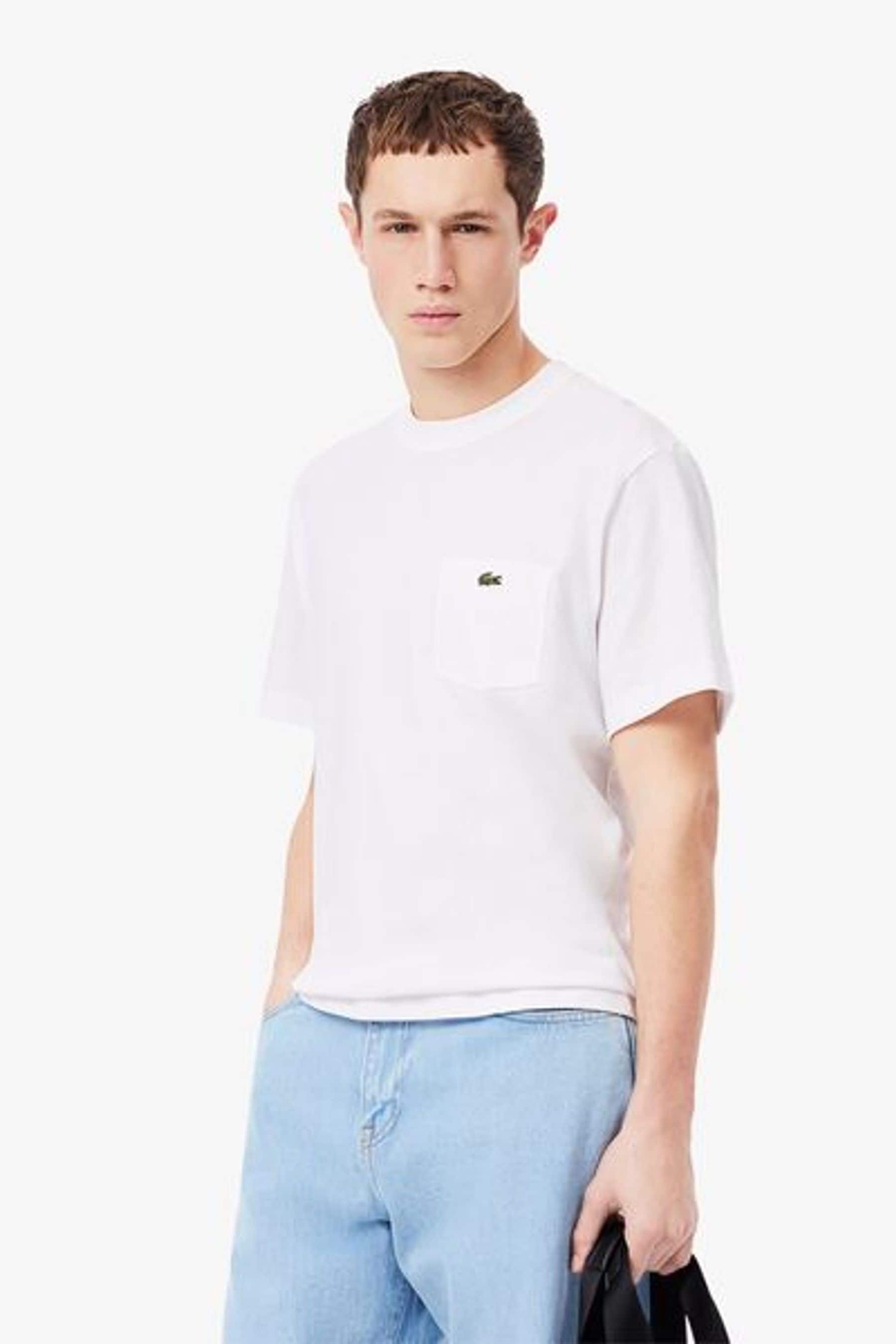 Buy Lacoste Logo Pocket 100 Cotton T Shirt from Next Luxembourg