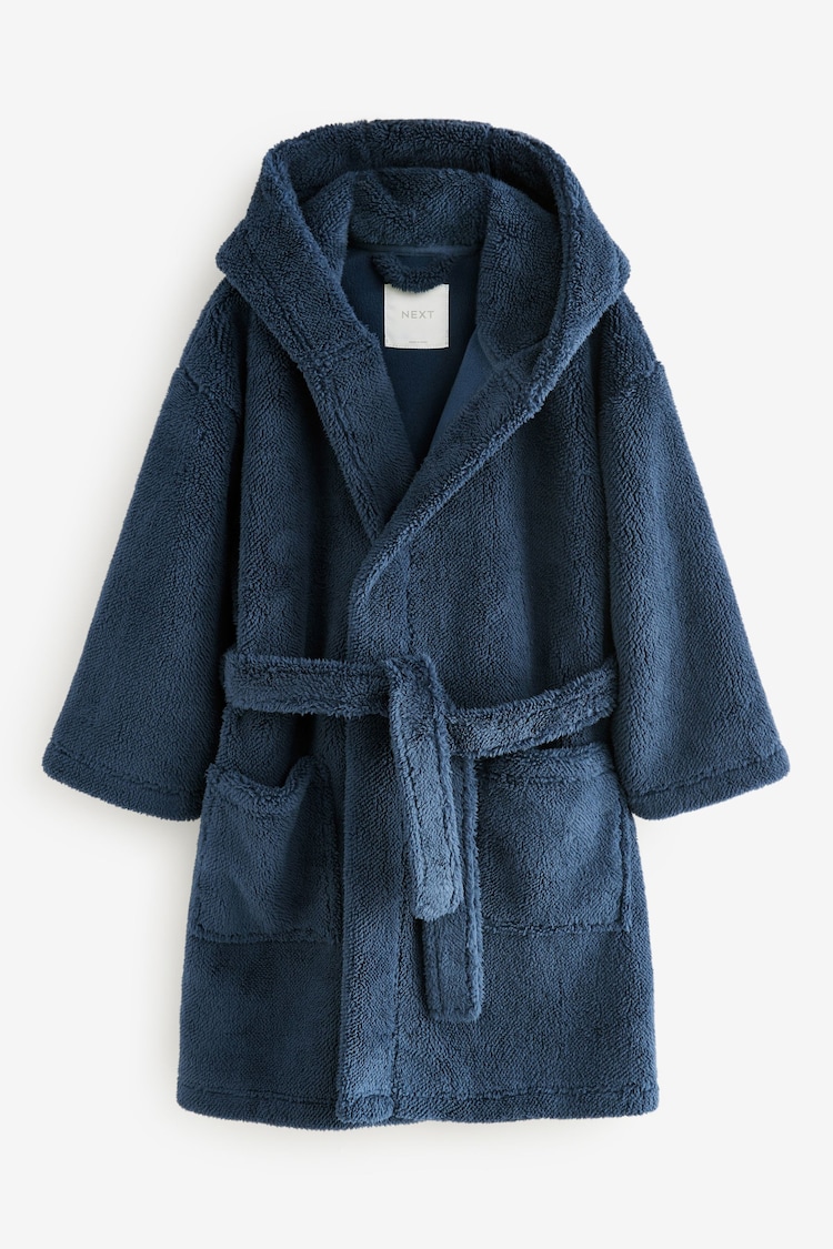 Navy Blue Fleece Robe (1.5-16yrs) - Image 1 of 9