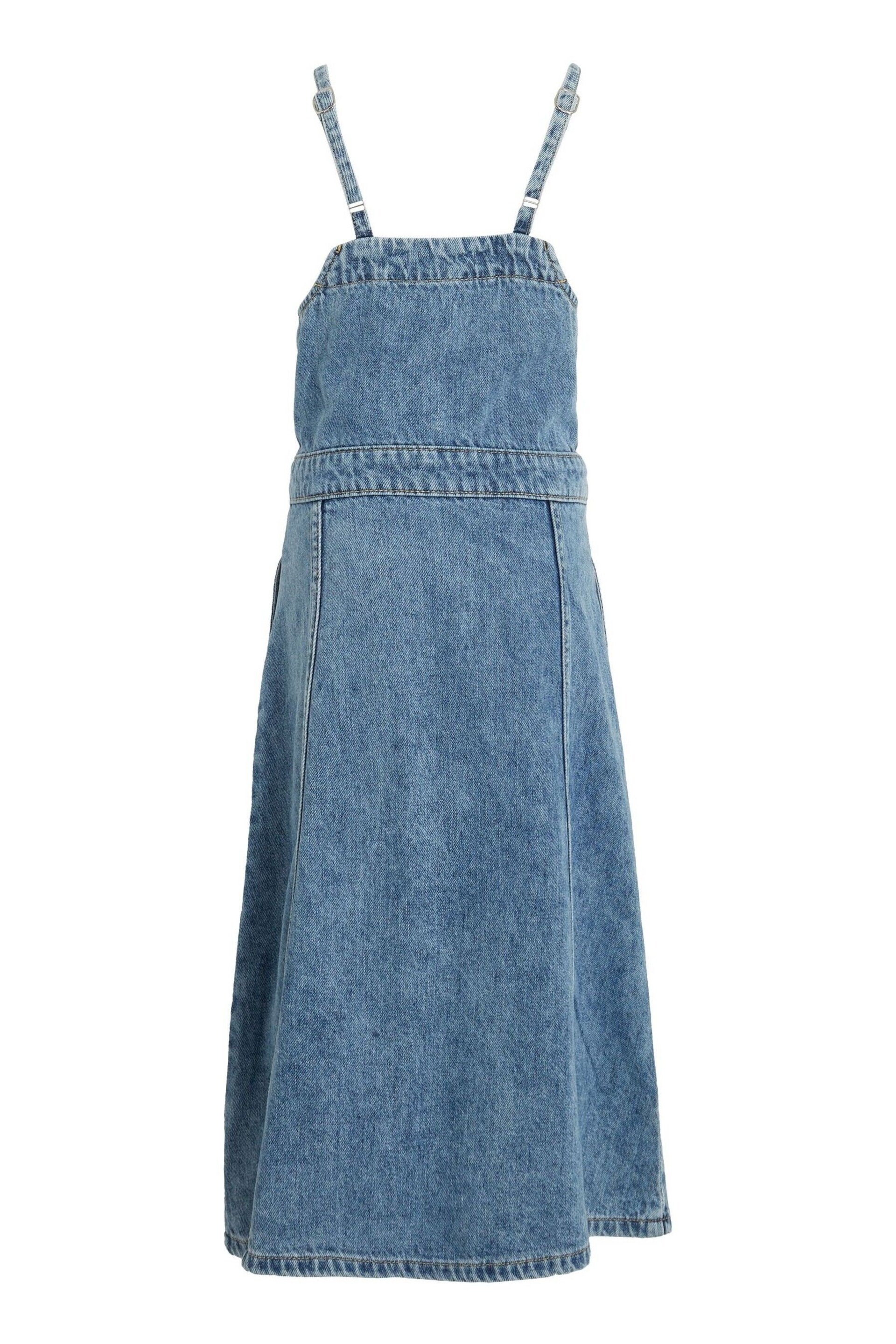 Calvin Klein Blue Marble Denim Strap Dress - Image 5 of 6