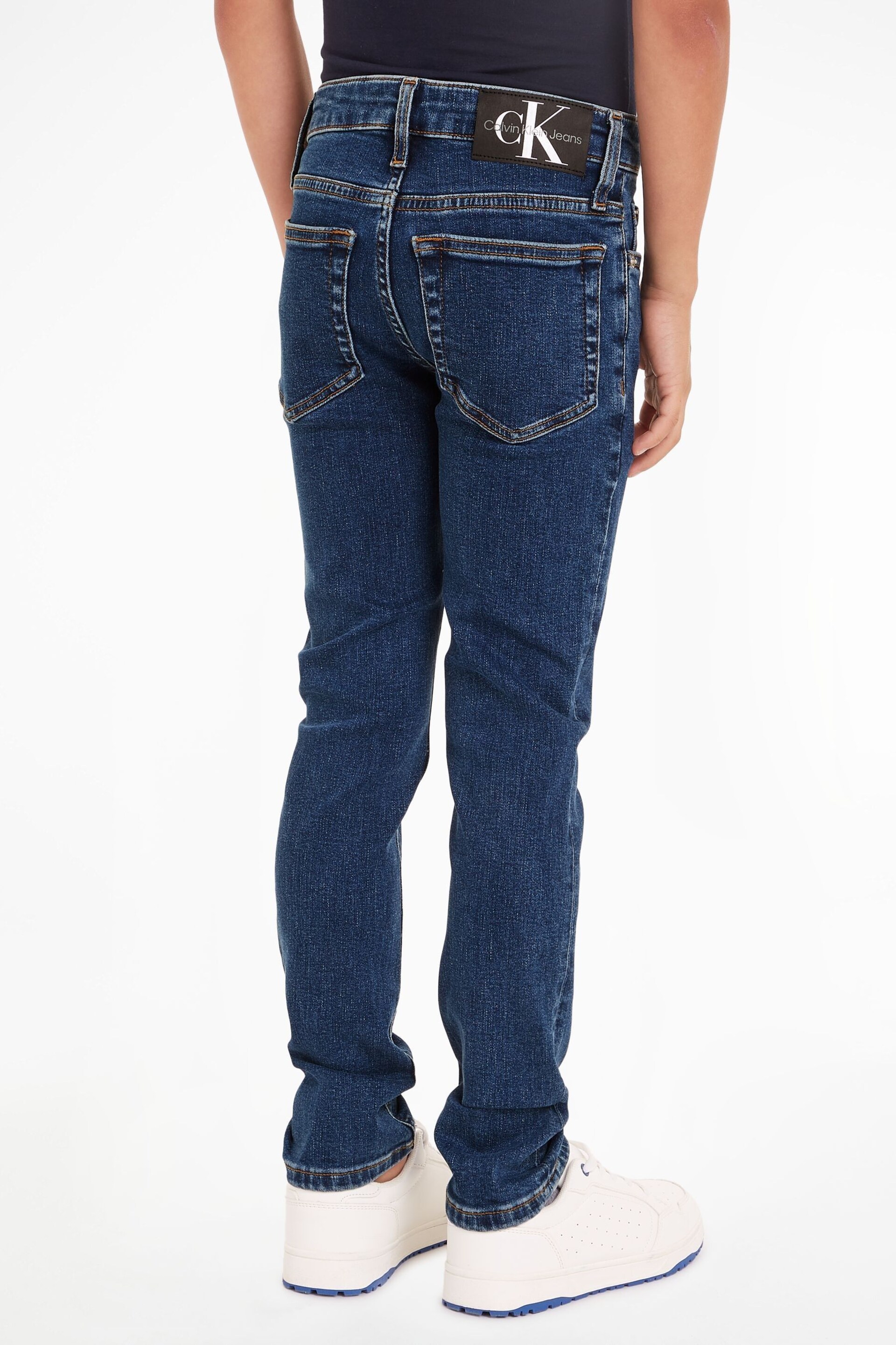 Calvin Klein Jeans Slim Blue Denim Jeans - Image 3 of 5