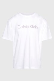 Calvin Klein White Slogan Crew Neck T-Shirt - Image 4 of 4