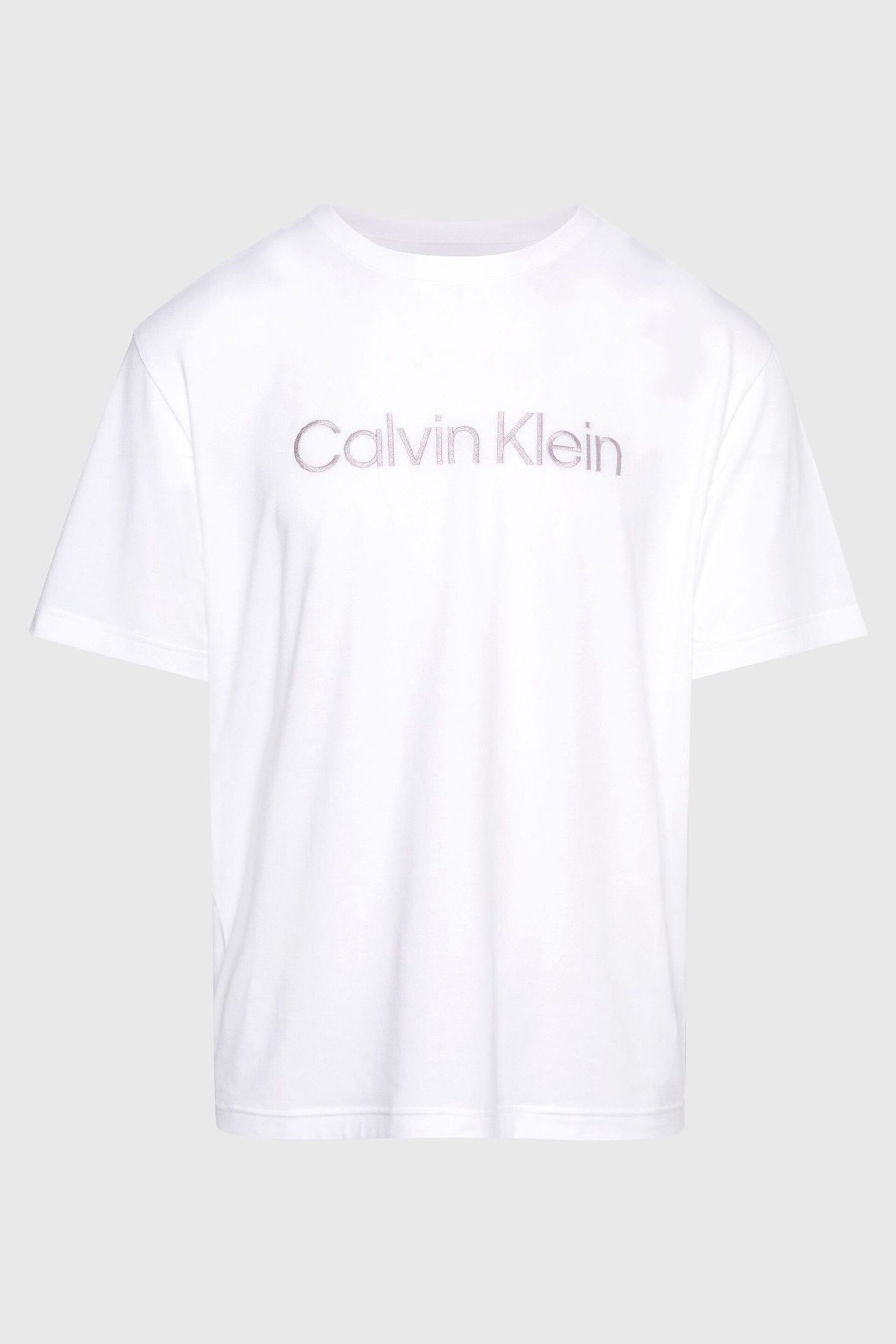 Calvin Klein White Slogan Crew Neck T-Shirt - Image 4 of 4