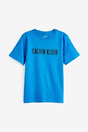 Calvin Klein Blue Slogan T-Shirts 2 Pack - Image 2 of 5