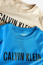 Calvin Klein Blue Slogan T-Shirts 2 Pack - Image 5 of 5