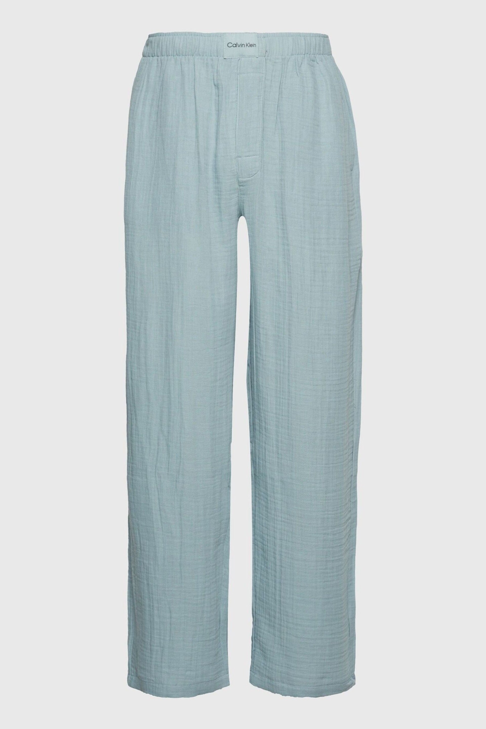 Calvin Klein Blue Single Cotton Sleep Trousers - Image 4 of 4