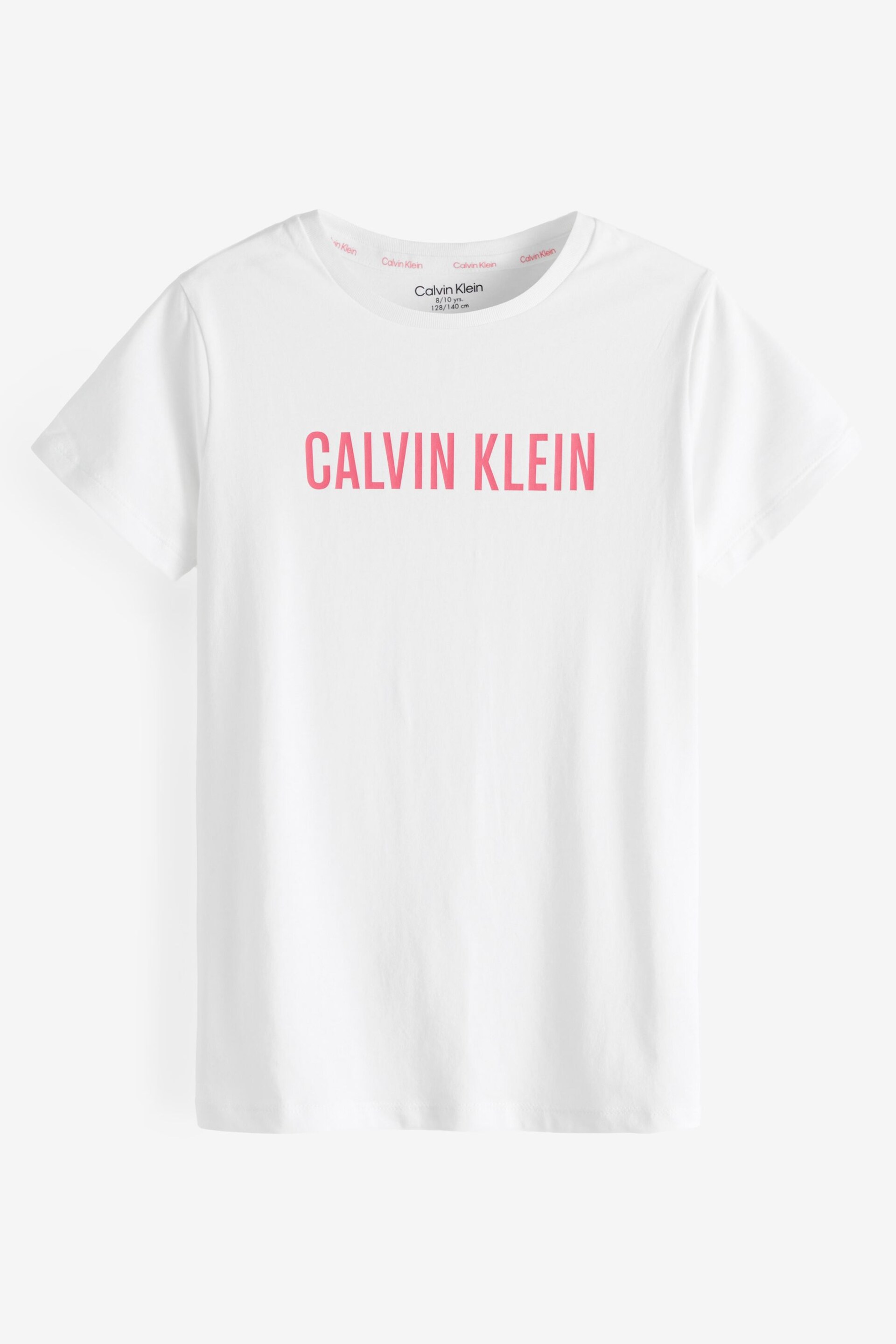 Calvin Klein Pink Slogan T-Shirts 2 Pack - Image 3 of 3