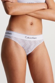 Calvin Klein White Single Jacquard Bikini Knickers - Image 2 of 4