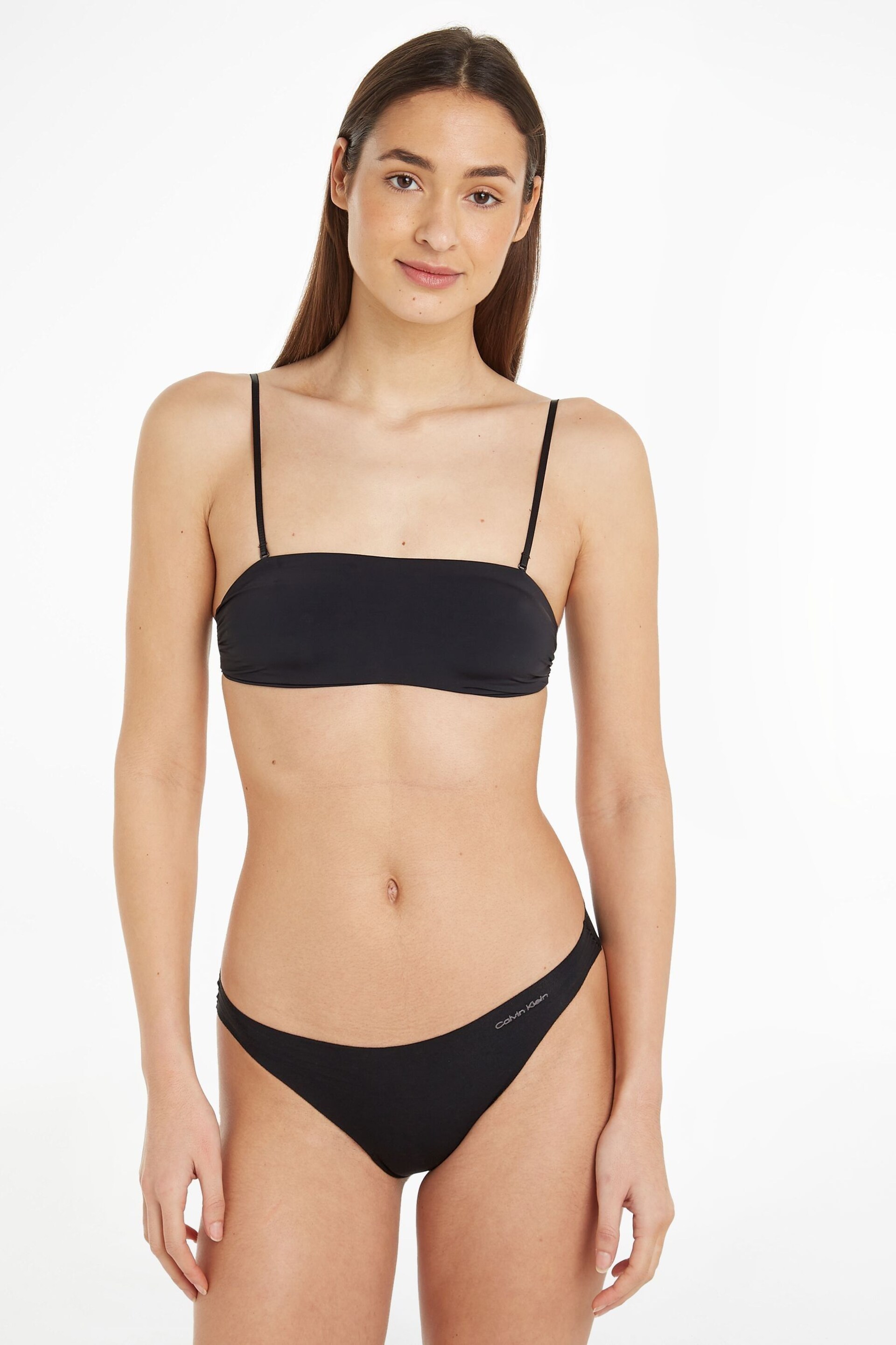 Calvin Klein Black Bandeau Bikini Top - Image 1 of 6