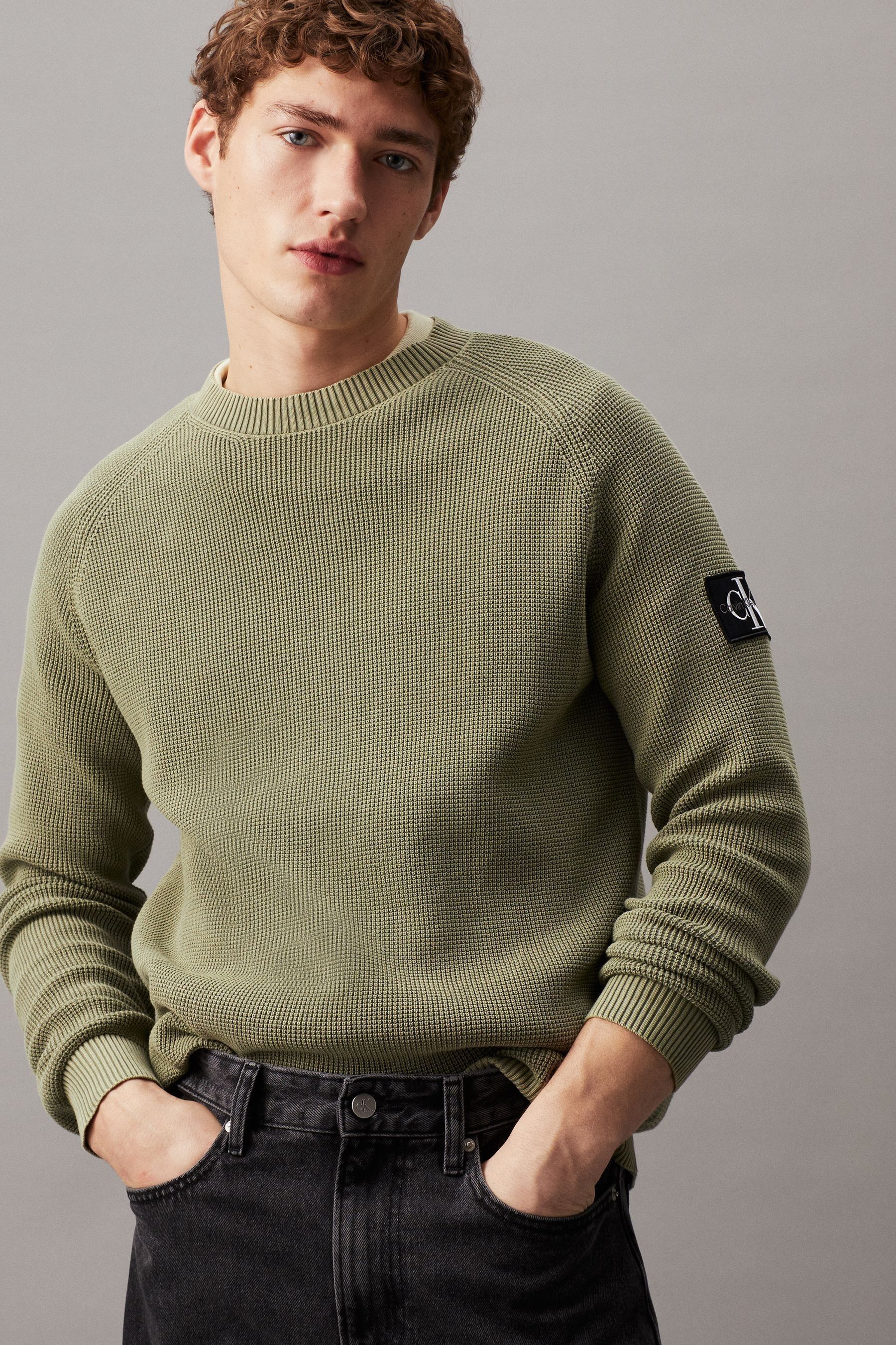 Green calvin klein sweater deals
