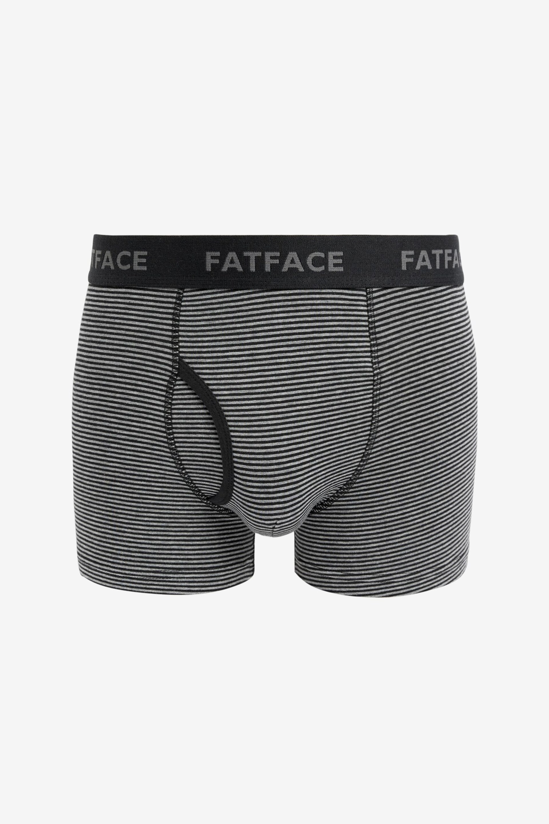 FatFace Grey Classic Stripe Boxers 3 Pack - Image 3 of 6