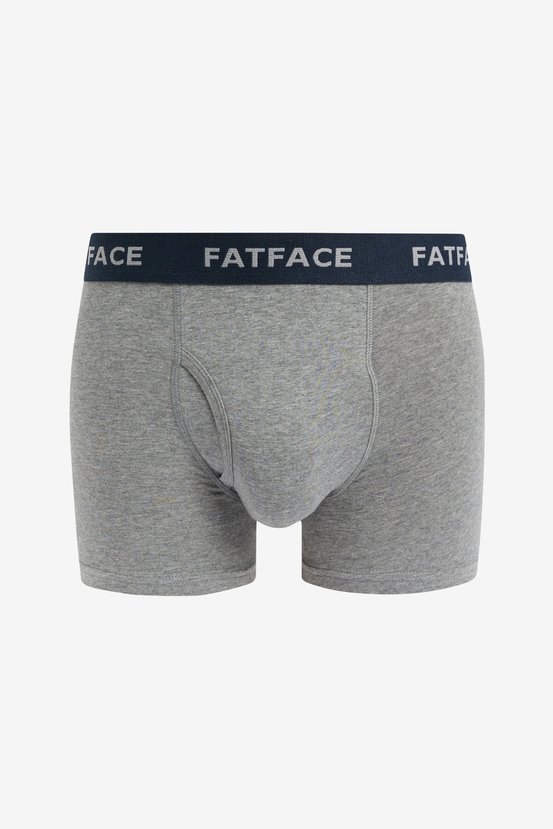 FatFace Blue Plain Boxers 3 Pack - Image 3 of 6