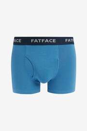 FatFace Blue Plain Boxers 3 Pack - Image 5 of 6