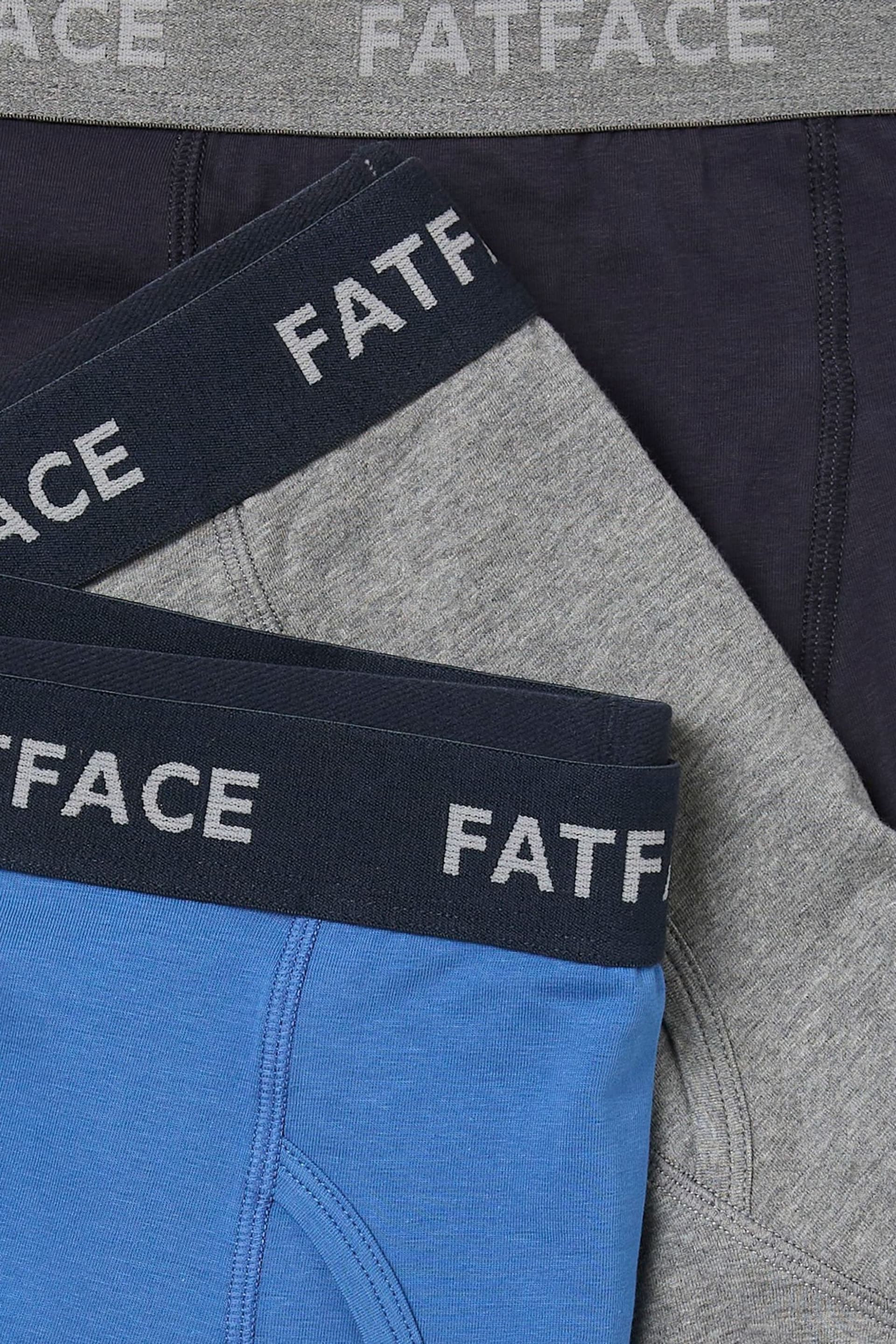 FatFace Blue Plain Boxers 3 Pack - Image 6 of 6