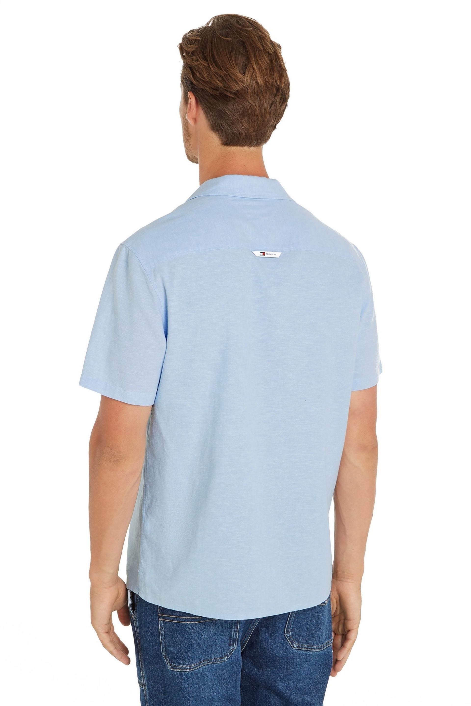Tommy Jeans Linen Blend Camp Shirt - Image 2 of 4