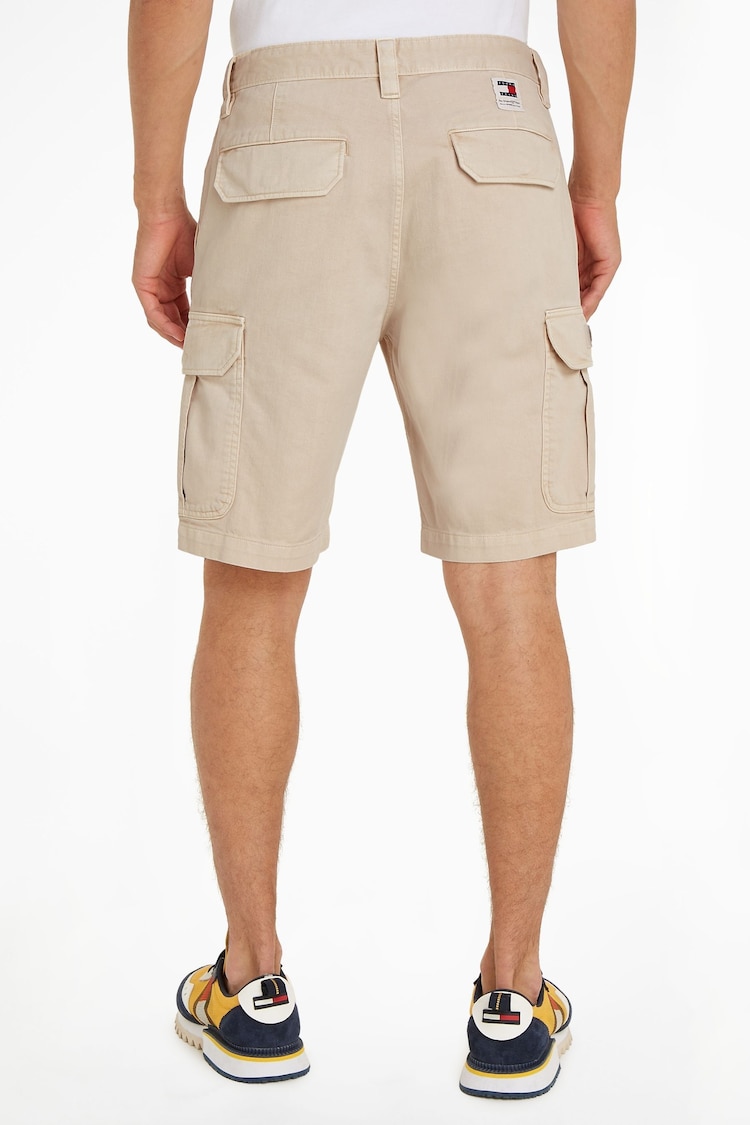 Tommy Jeans Cream Ethan Cargo Shorts - Image 2 of 6