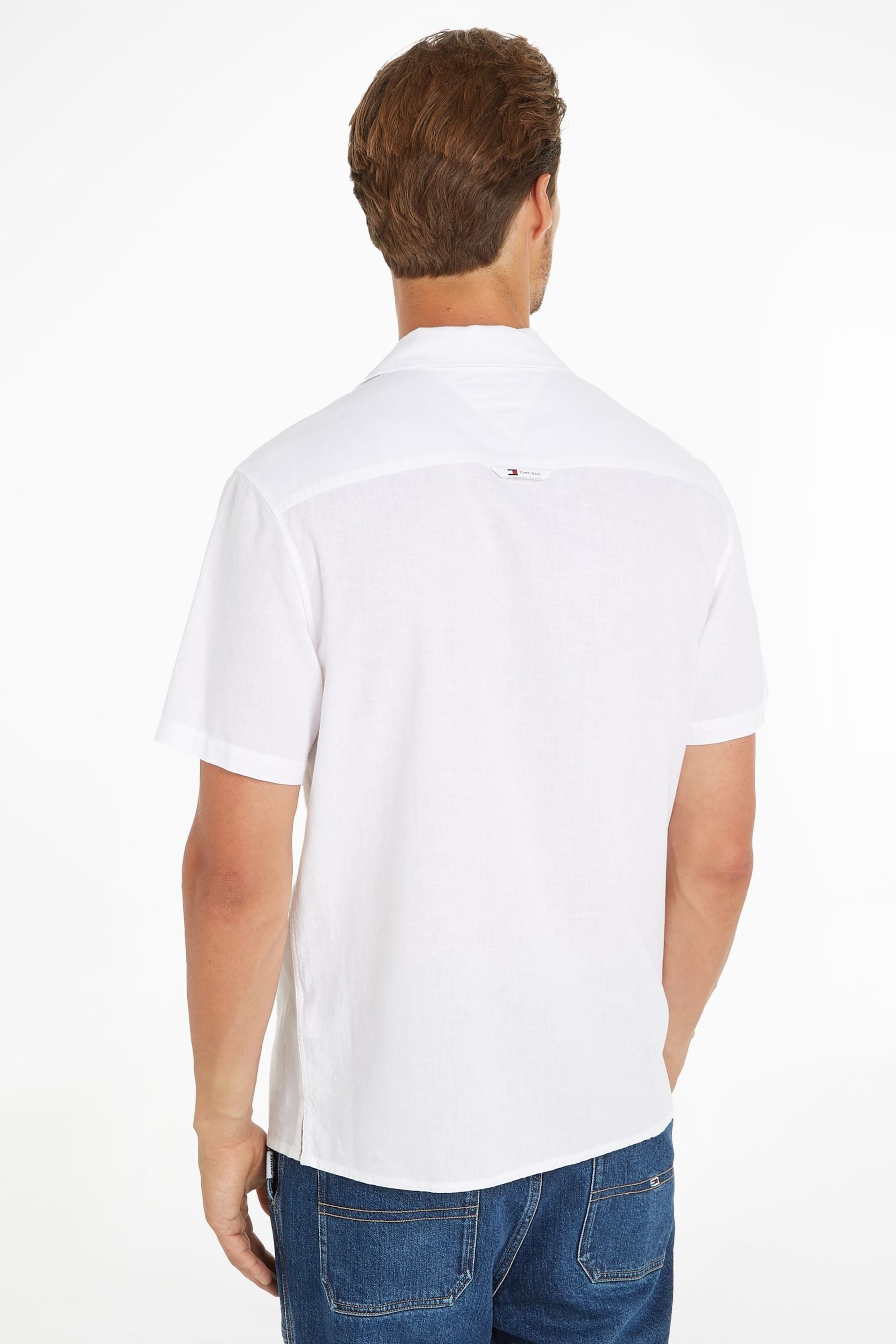 Tommy Jeans Linen Blend Camp Shirt - Image 2 of 6