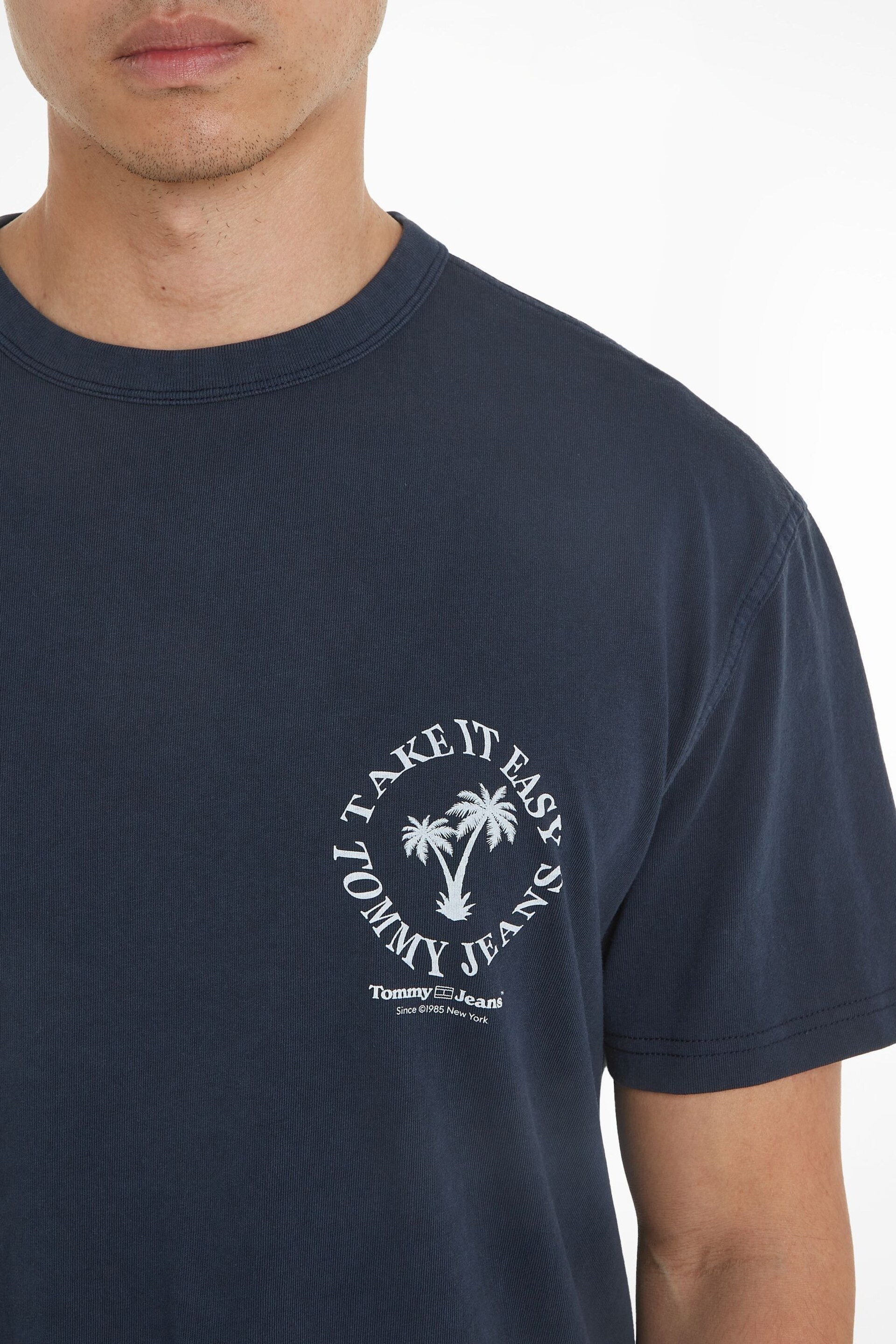 Tommy Jeans Blue Novelty Graphic T-Shirt - Image 3 of 6