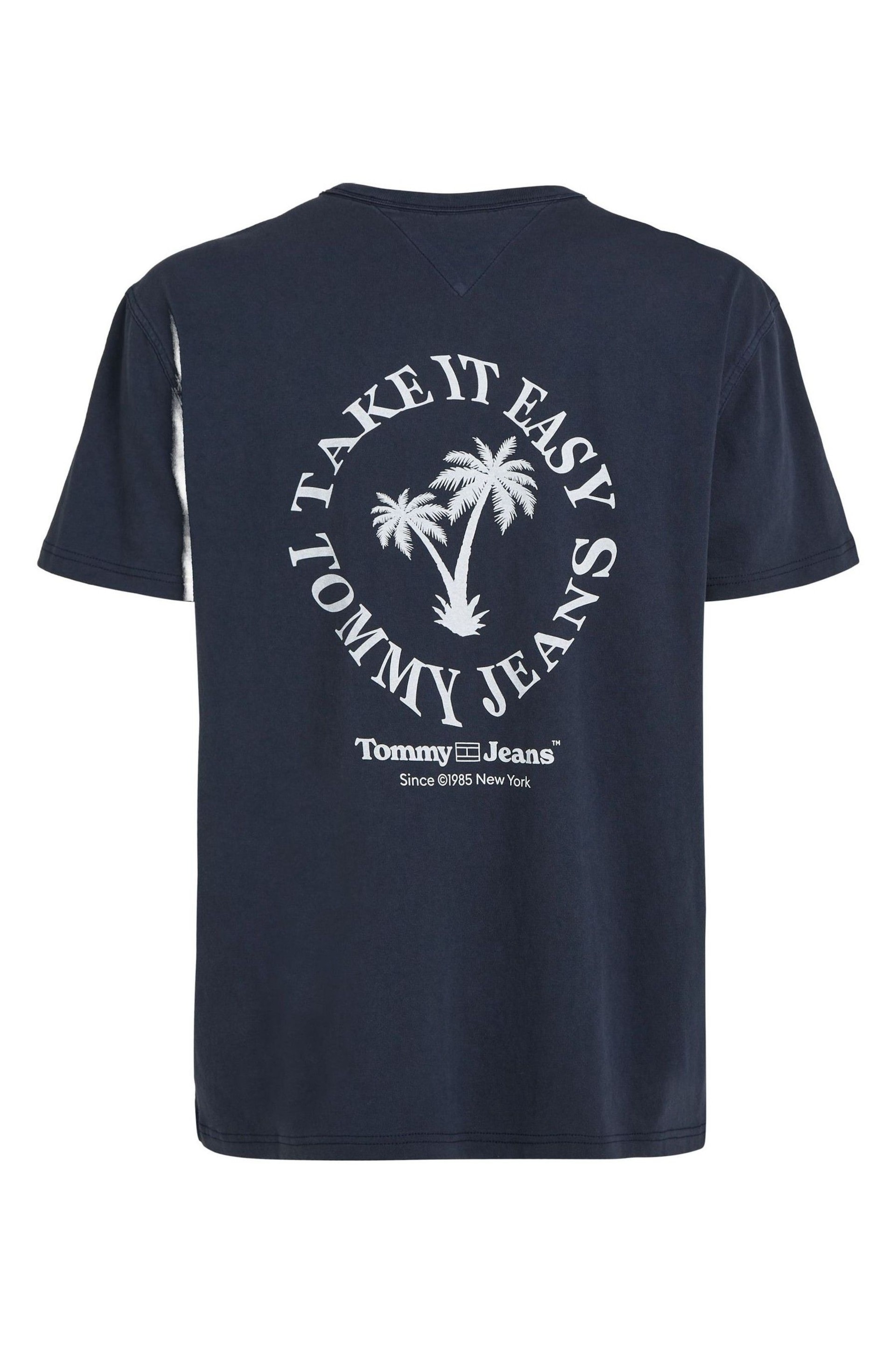 Tommy Jeans Blue Novelty Graphic T-Shirt - Image 5 of 6