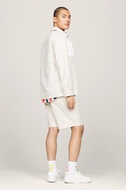 Tommy Jeans Cream/White Colourblock Shirt - Image 2 of 6