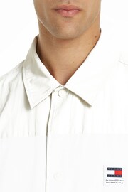 Tommy Jeans Cream/White Colourblock Shirt - Image 3 of 6