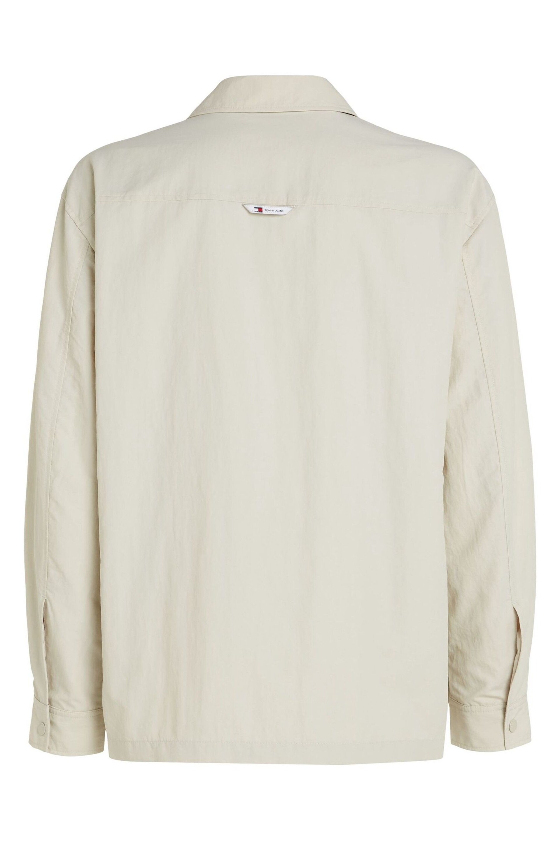 Tommy Jeans Cream/White Colourblock Shirt - Image 5 of 6
