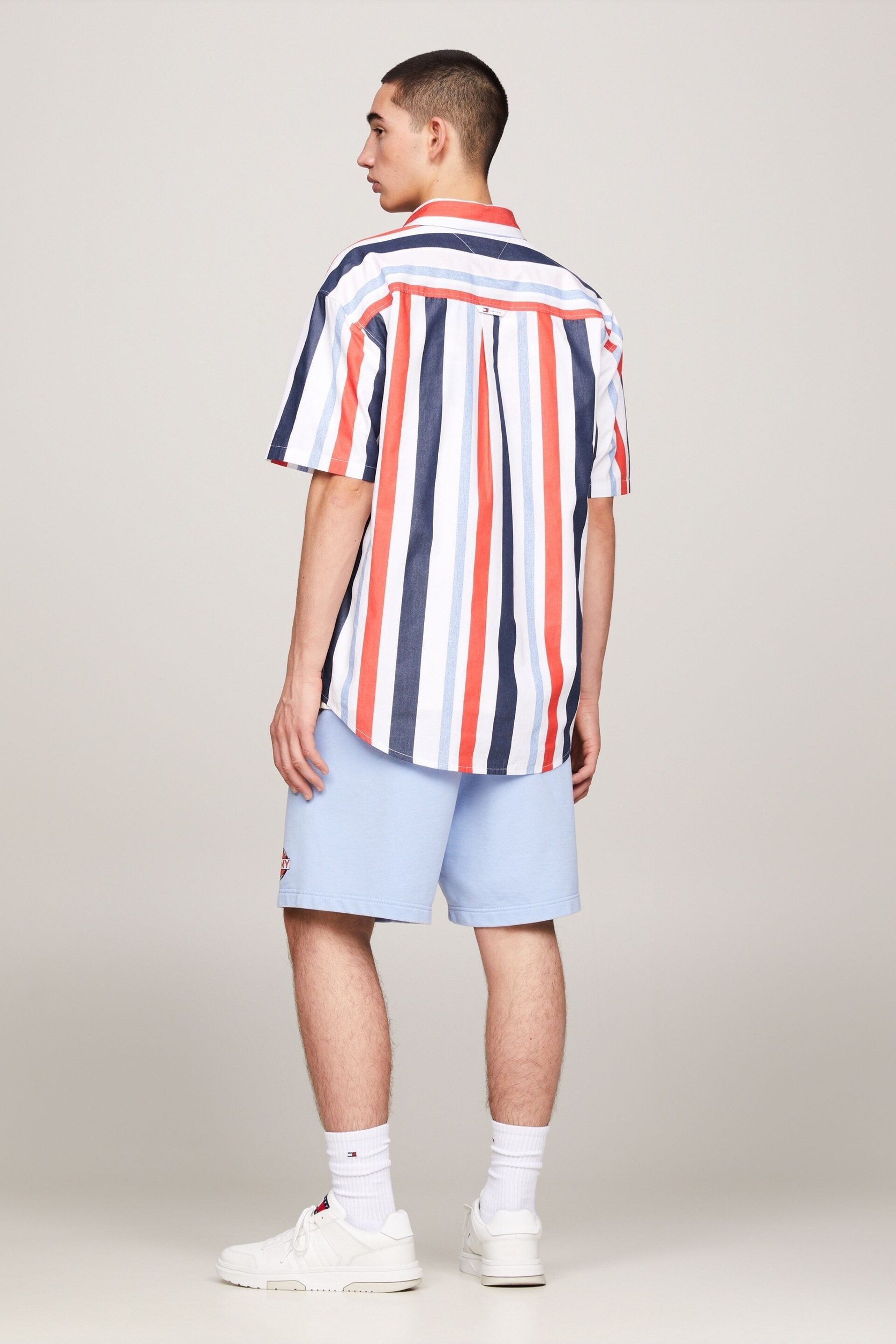 Tommy Jeans White Relaxed Stripe Shirt - Image 2 of 6