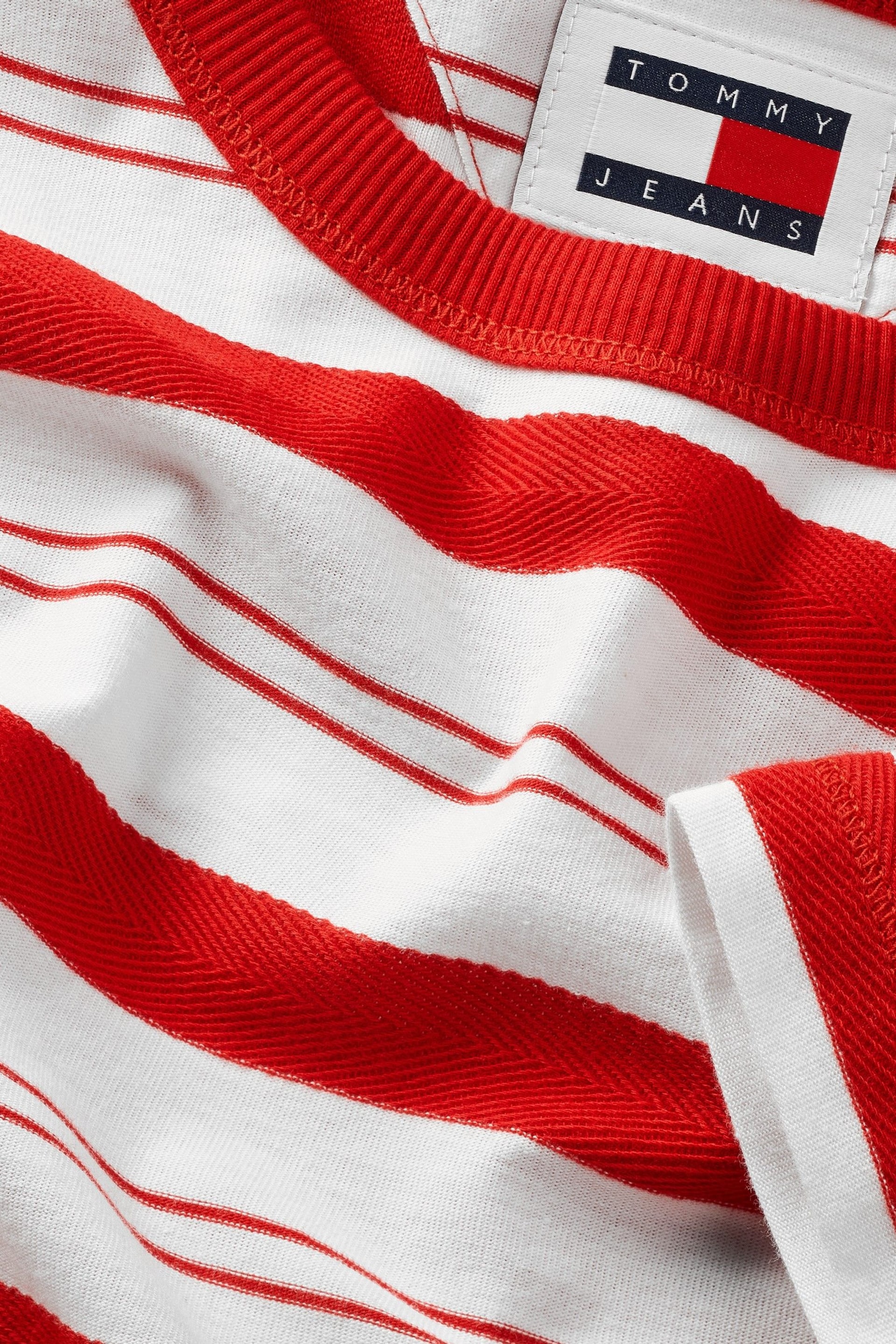 Tommy Jeans Red Stripe T-Shirt - Image 8 of 8