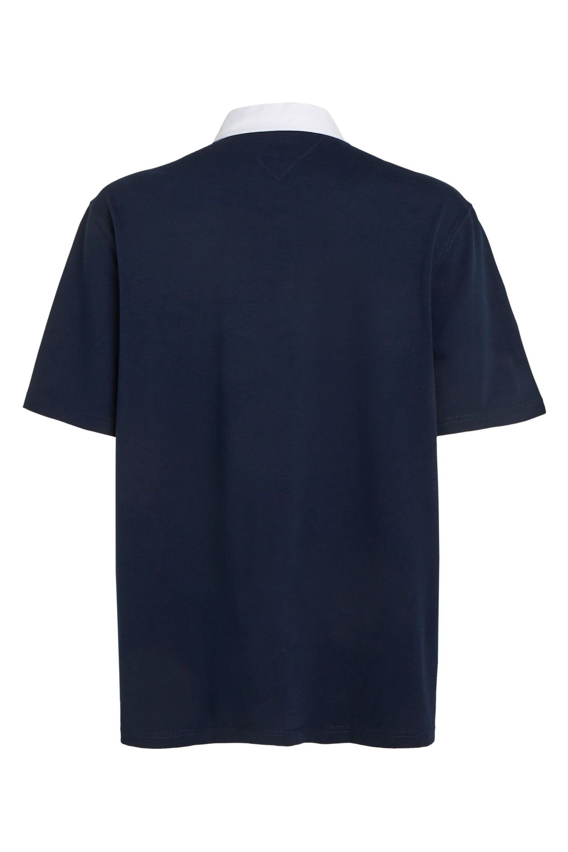 Tommy Jeans Blue Oversized Classic Rugby Shirt - Image 5 of 6