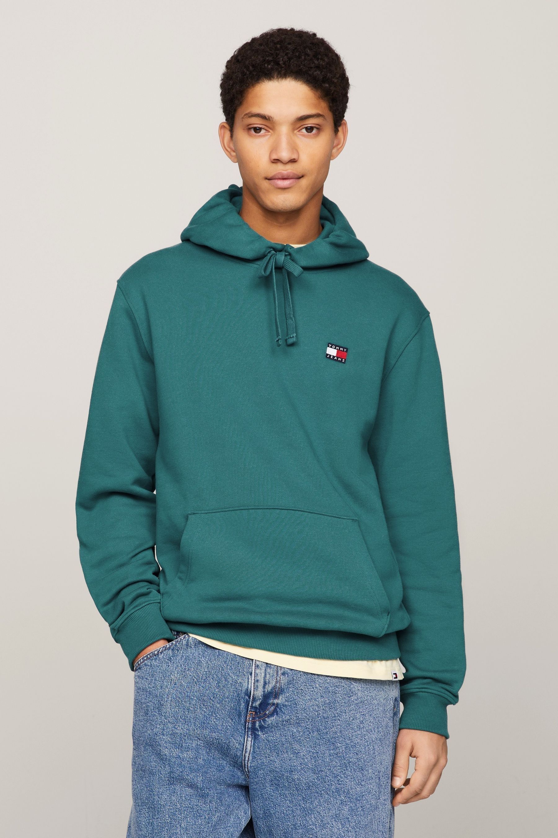 Buy Tommy Jeans Green Badge Hoodie from Next Oman