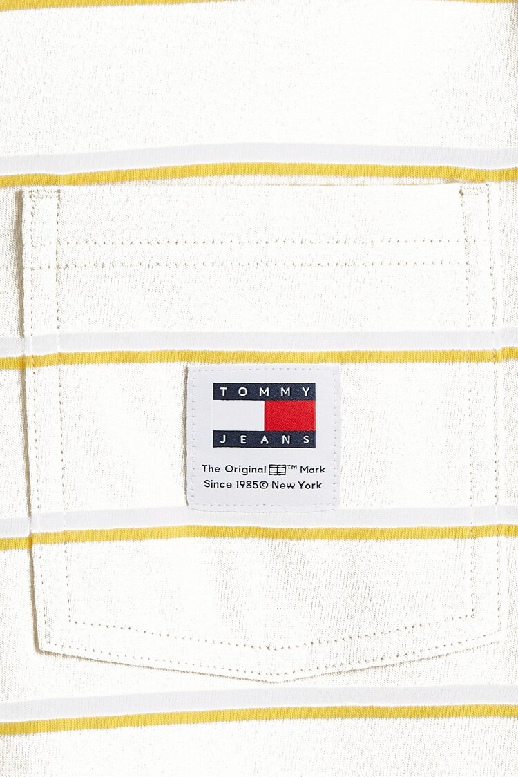 Tommy Jeans White Chrome Regular Stripe T-Shirt - Image 6 of 6