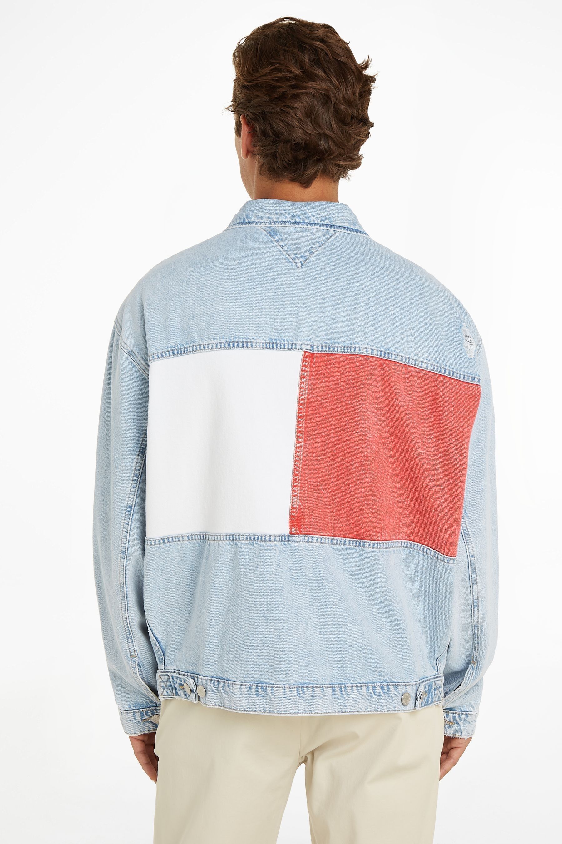 Buy Tommy Jeans Blue Aiden Oversized Trucker Jacket from Next USA