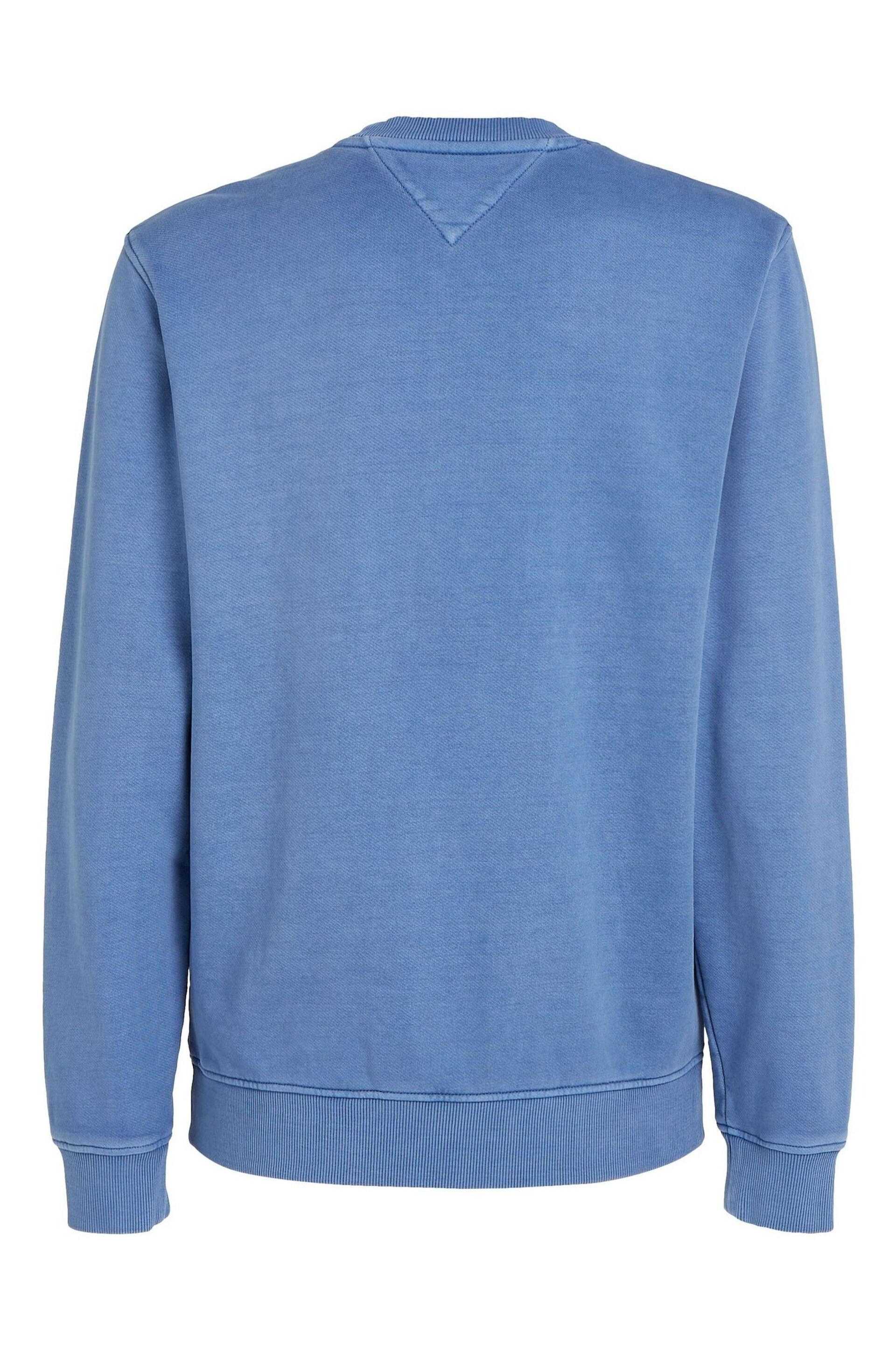 Tommy Jeans Blue Washed Badge Sweatshirt - Image 5 of 6