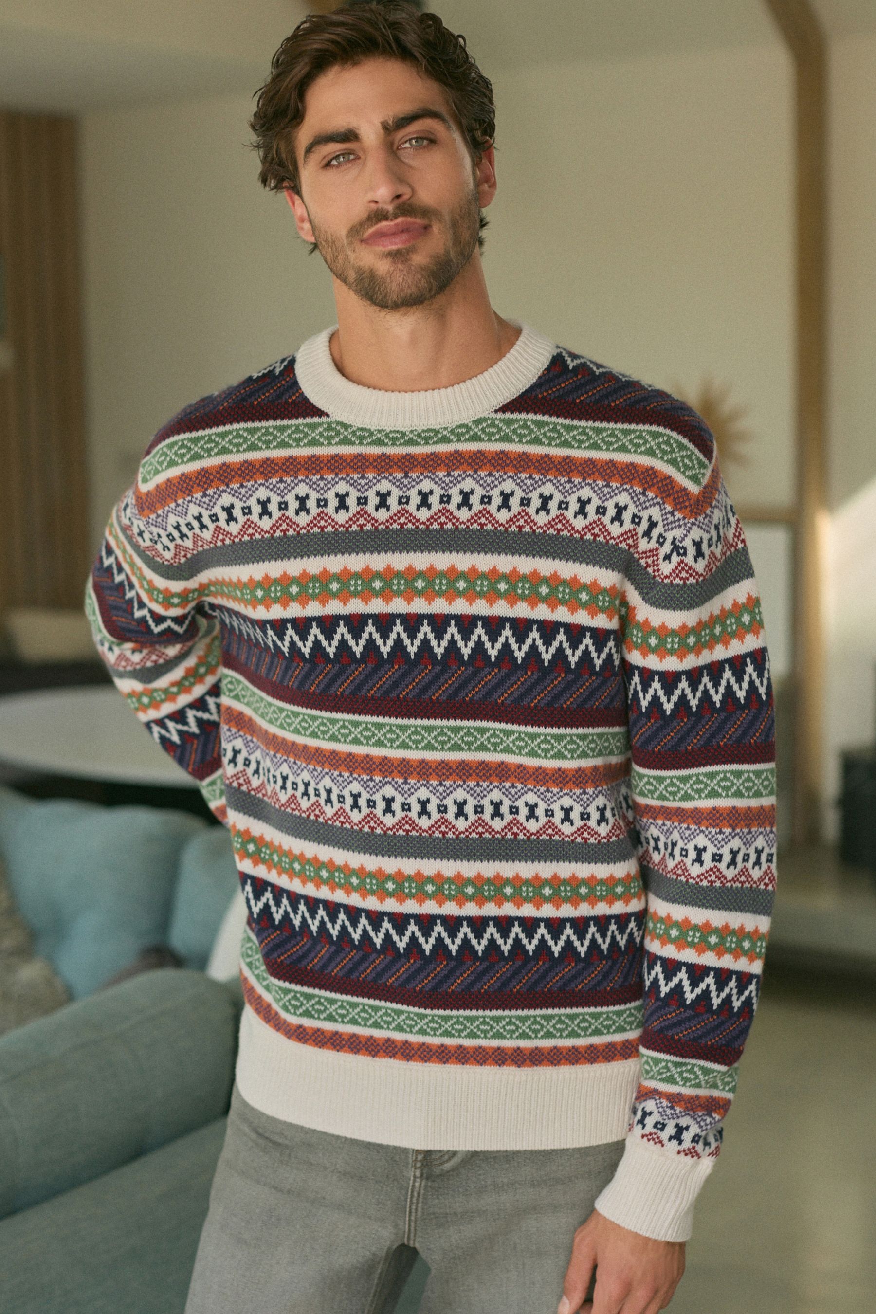 Cream fairisle jumper store