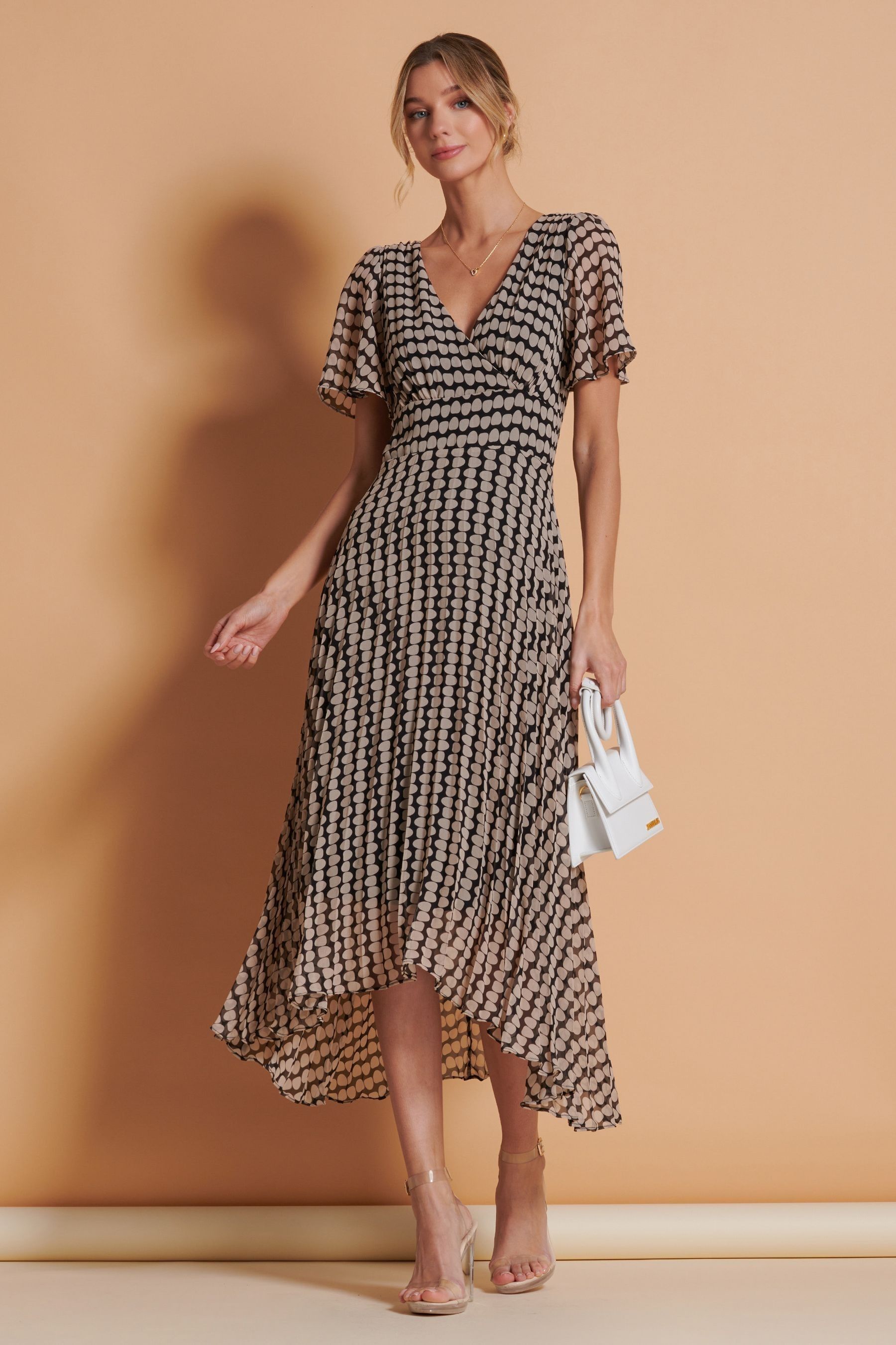 Next tan spot dress cheap