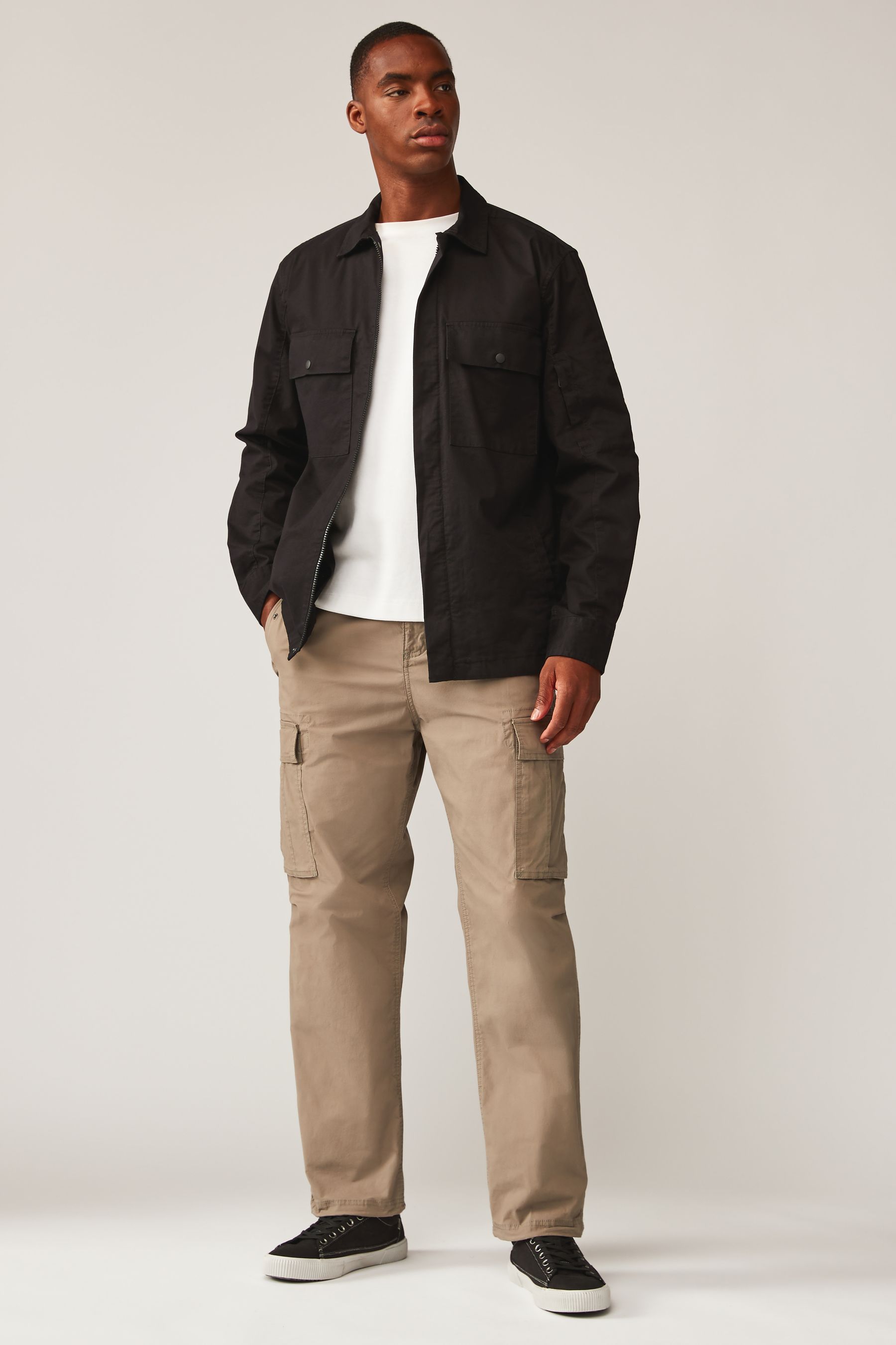 Black zip overshirt cheap