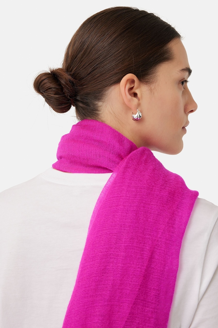 Jigsaw Pink Pure Cashmere Gauze Scarf - Image 2 of 4