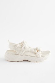White Chunky Trekker Padded Sandals - Image 2 of 5