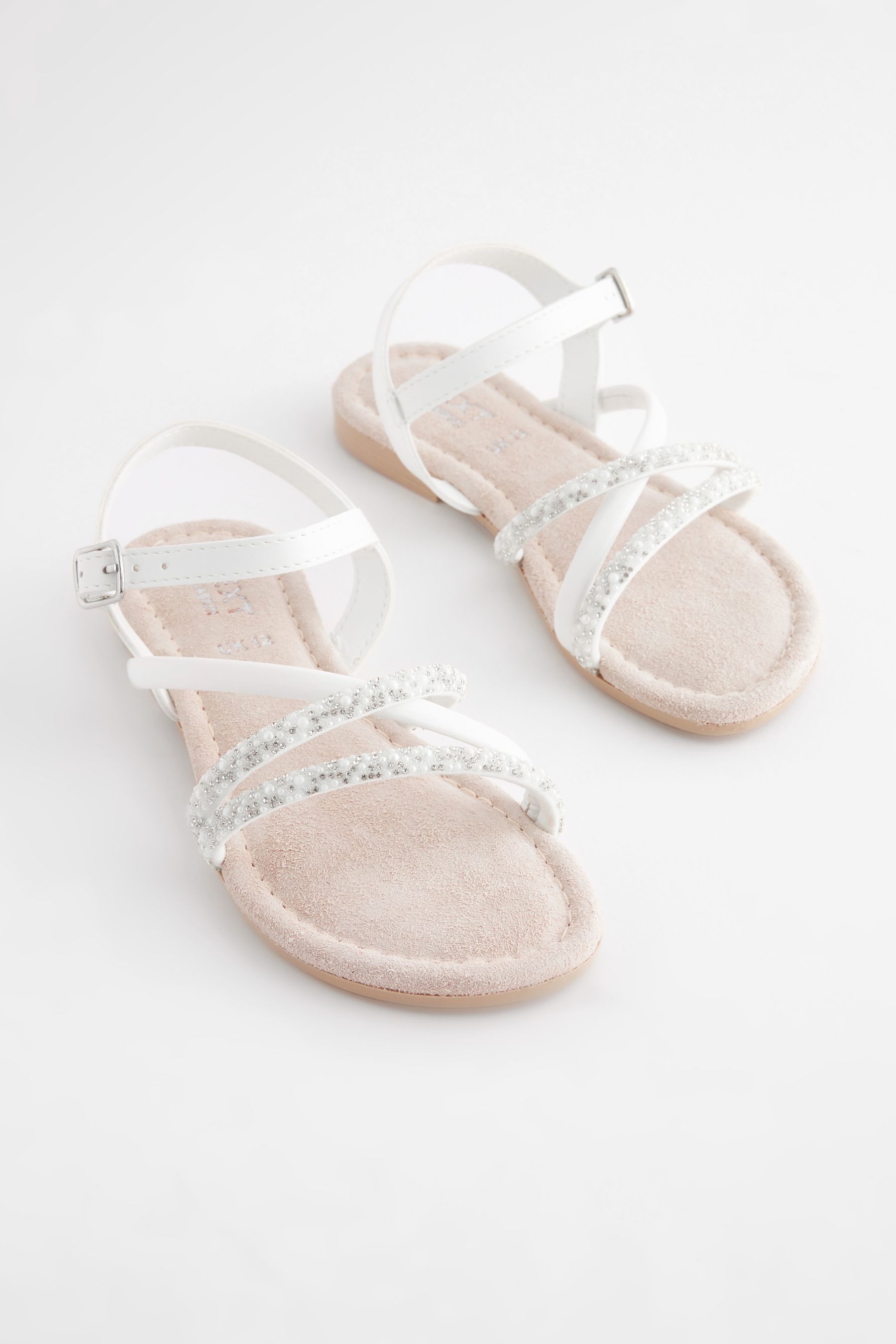 Womens white strappy sandals outlet