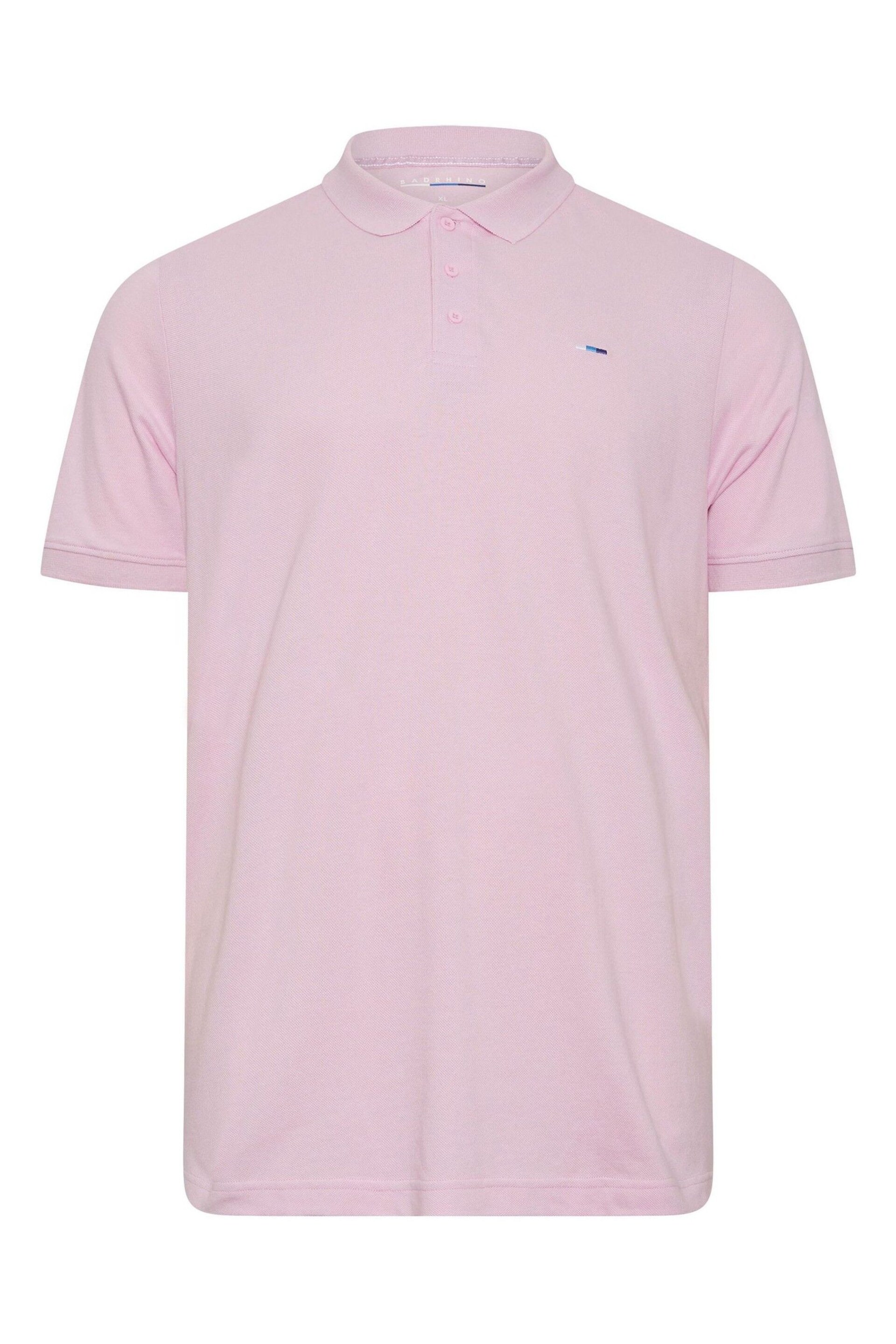 BadRhino Big & Tall Pink Polo Shirt - Image 2 of 3