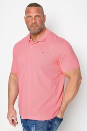 BadRhino Big & Tall Blue/Pink/Teal 3 Pack Polo Shirts - Image 3 of 7