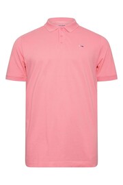 BadRhino Big & Tall Blue/Pink/Teal 3 Pack Polo Shirts - Image 7 of 7