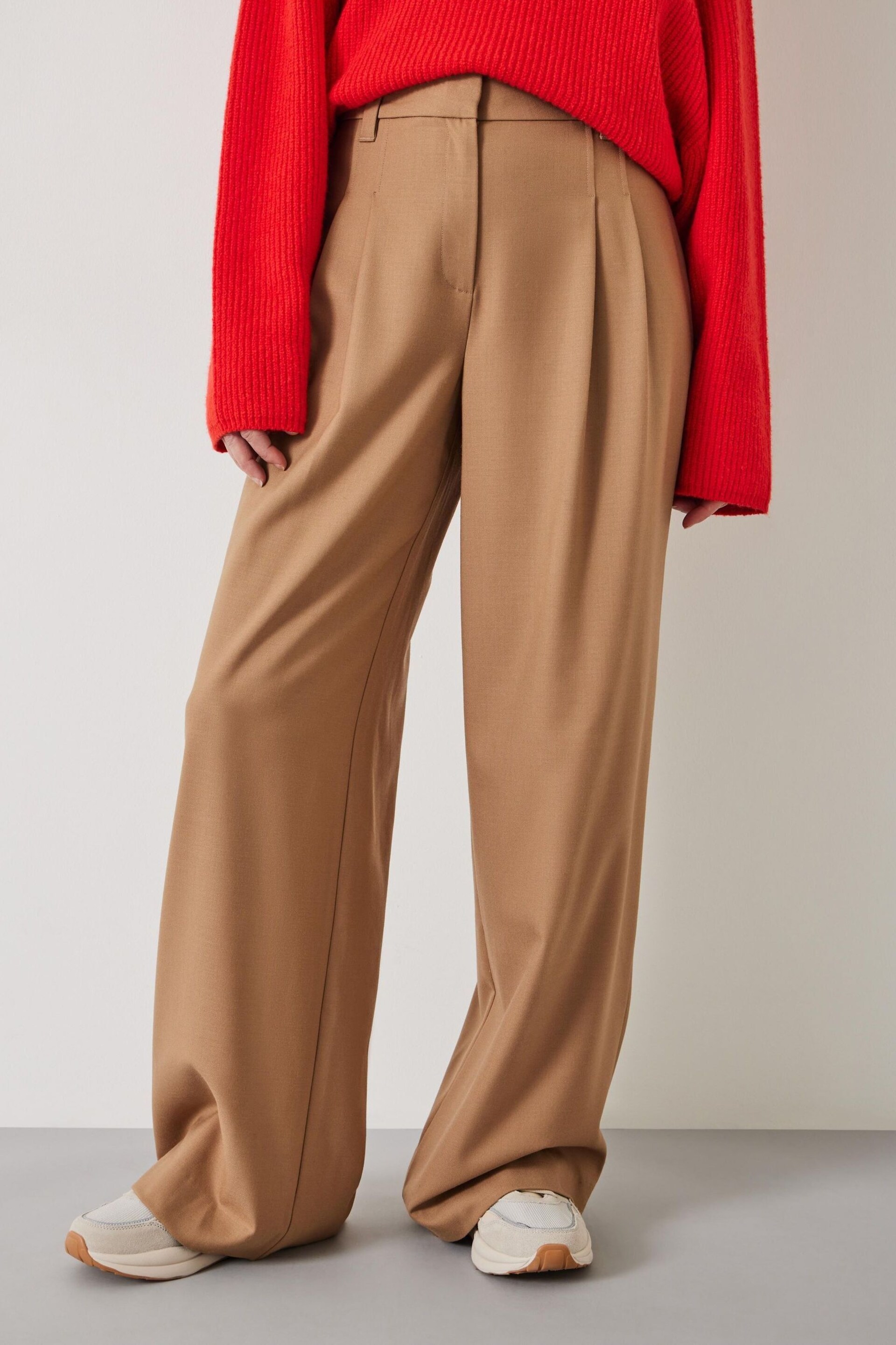 Hush Brown Aoife High Waist Trousers - Image 1 of 5
