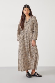 Hush Grey Camila Printed Midi Dress - Image 1 of 5