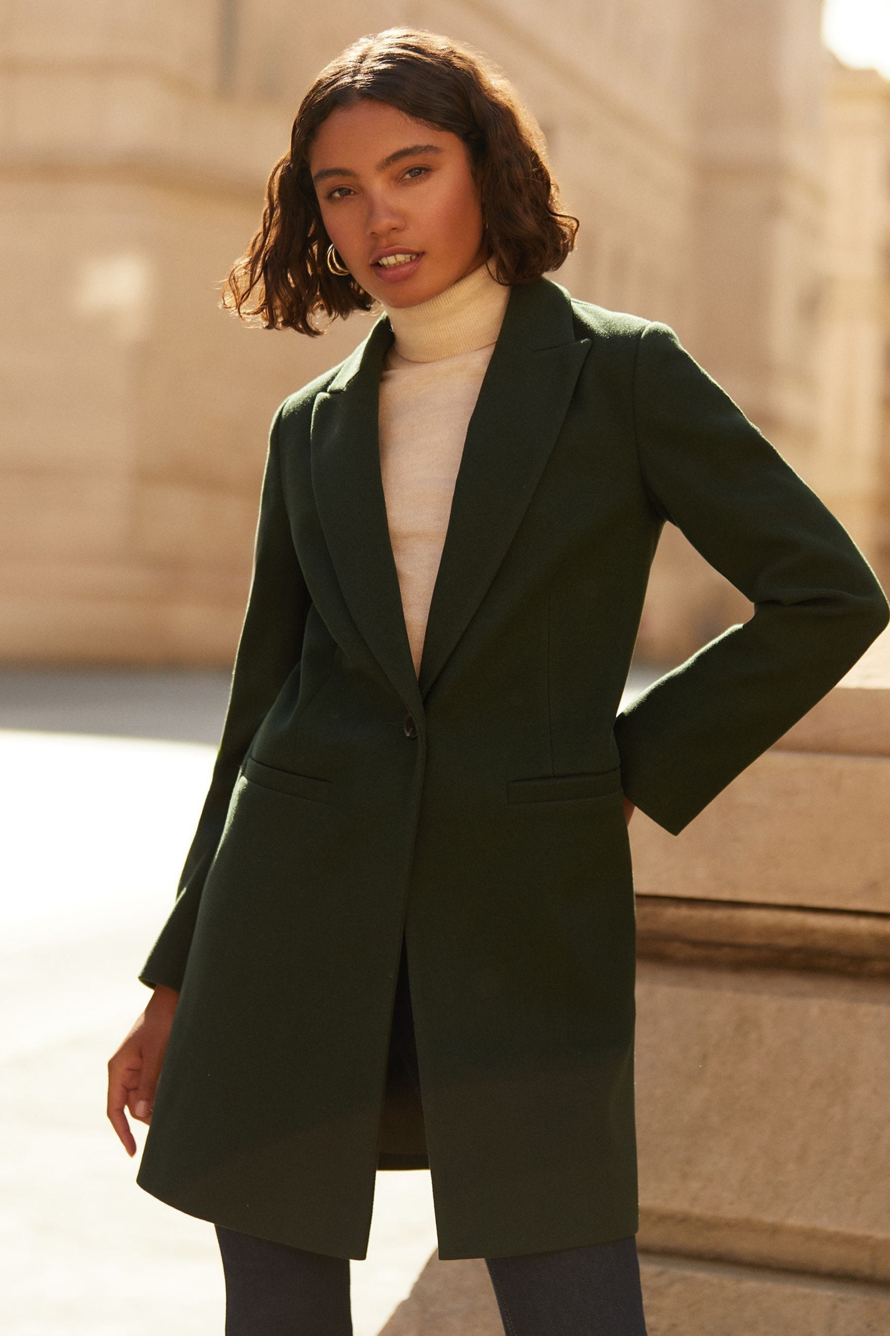 Next green coat shop