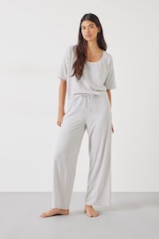 Hush White Ezra Striped Jersey Pyjamas Set - Image 1 of 5