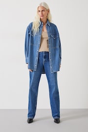 Hush Blue Oversized Davina Denim Shirt - Image 2 of 4