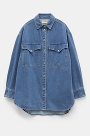 Hush Blue Oversized Davina Denim Shirt - Image 4 of 4