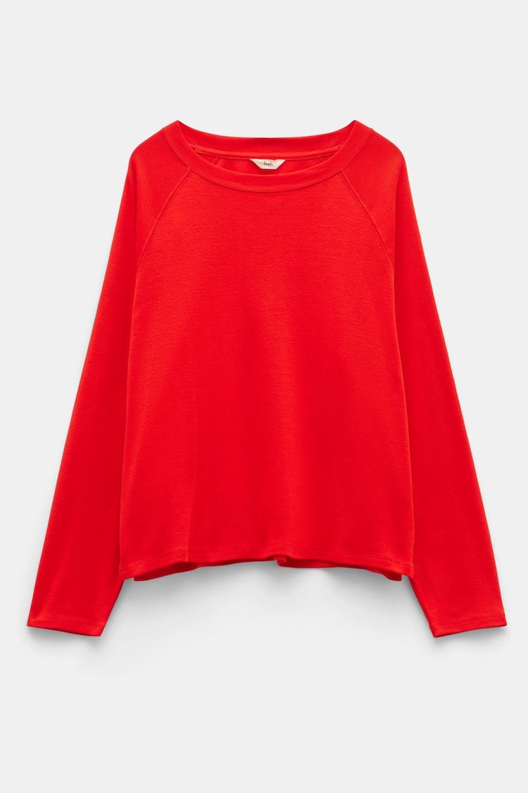 Hush Red 100% Cotton Matilda Raglan Top - Image 5 of 5