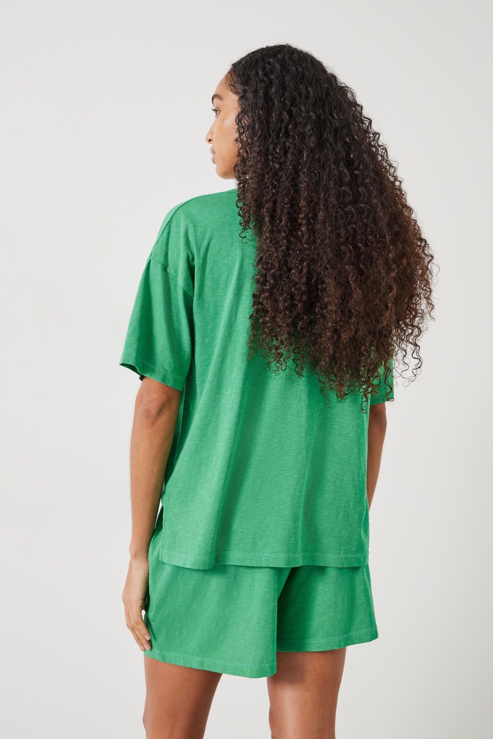 Hush Green Darian Jersey Short Pyjamas Set - Image 2 of 5