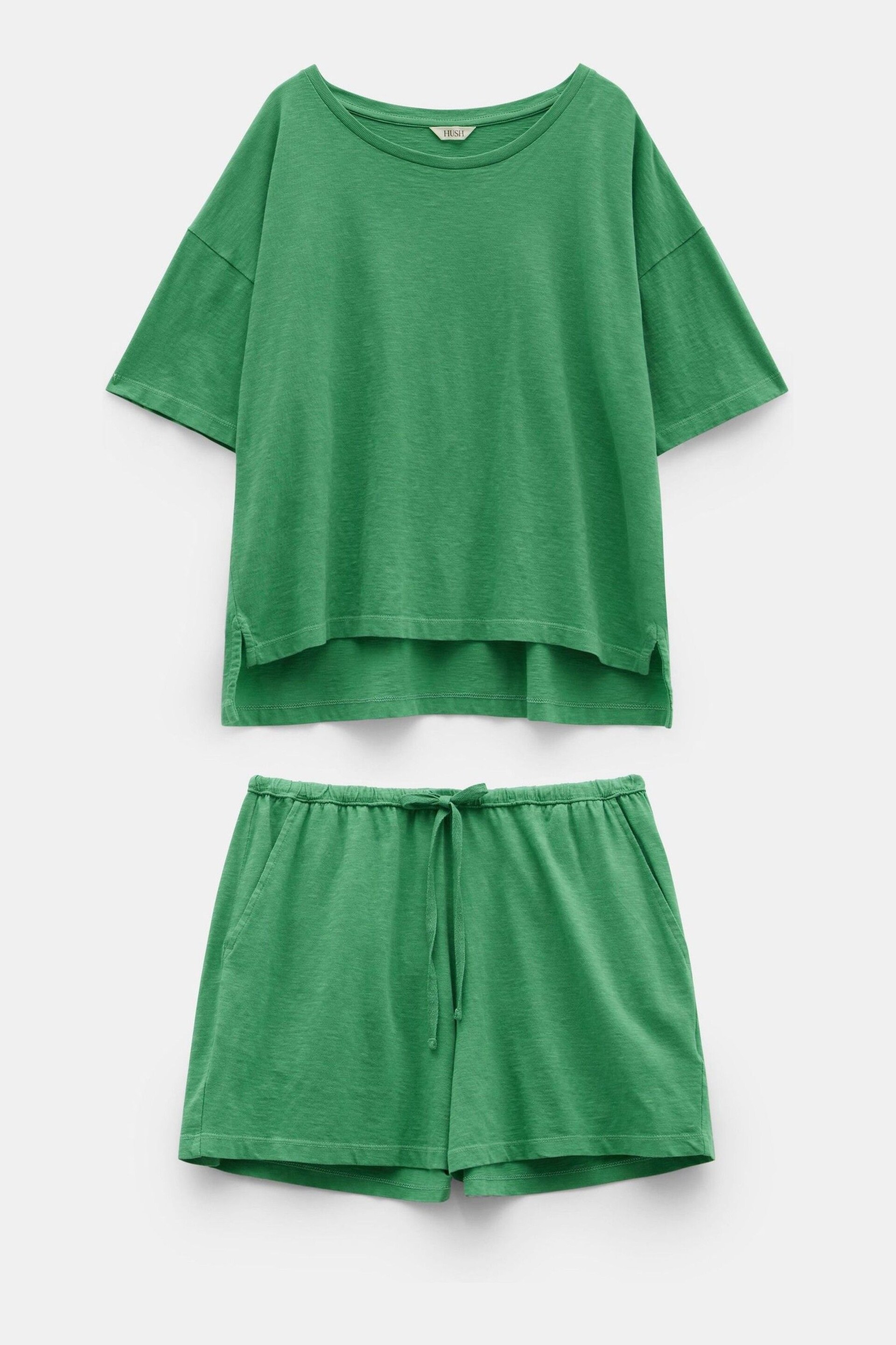 Hush Green Darian Jersey Short Pyjamas Set - Image 5 of 5